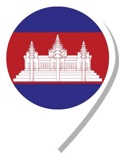 Cambodia flag check-in icon.